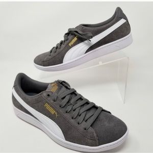 Puma sneakers gray suede and white leather